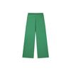FILA Solid Color Mid Waist Straight Leg Casual Pants Women bottoms Emerald-Green F11W339612F-GN