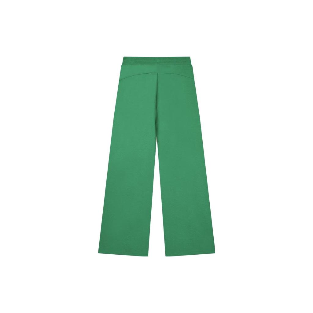FILA Solid Color Mid Waist Straight Leg Casual Pants Women bottoms Emerald-Green F11W339612F-GN