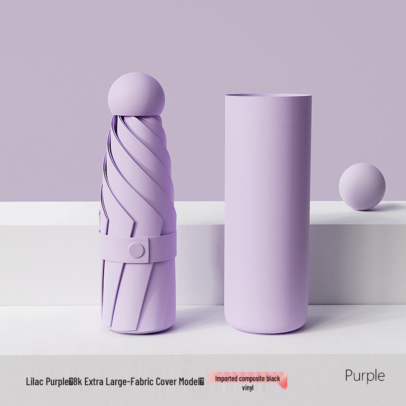 Compact Five-Fold Umbrella: Portable Pocket Sunshade & Rain Parasol for Women, Anti-UV Sunscreen Protection.