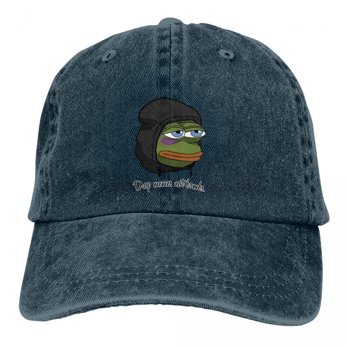 

Випрана унісексна бейсболка Bombs Trucker Snapback Caps Dad Hat Pepe Frog Animal Golf Hats One Size
