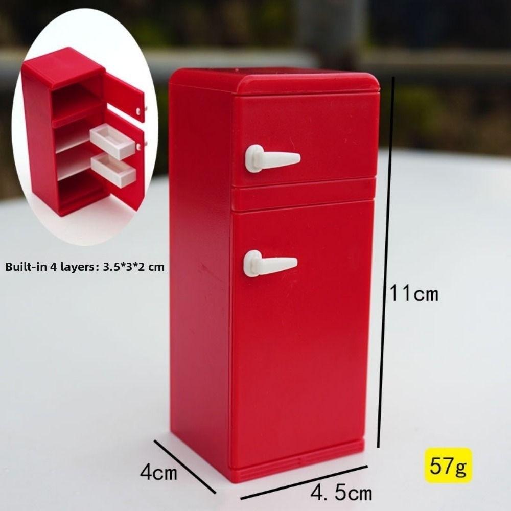 Mini Cottage Dollhouse Kitchen Refrigerator Multistyles Dining Room Ornaments