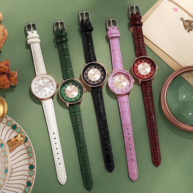 Pinduoduo Women's Digital Quartz Watch, Student-Friendly, with Thin Strap & Large Dial