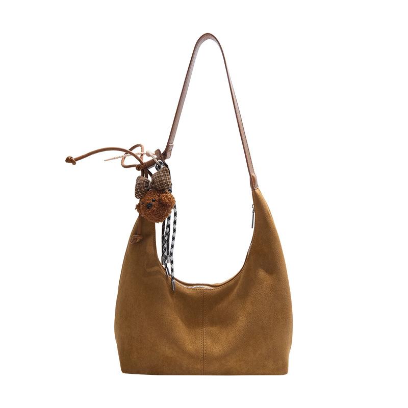 Retro Style Bag Women's New Trendy Casual Versatile High Sense Large Capacity Armpit Crossbody Dumpling Bag