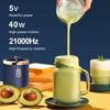 Portable Electric Juice Cup Wireless Mini Fruit Blender USB Charging 6 Blade Fruit Mixers 400ml Cup Kitchen Juice Maker Machine