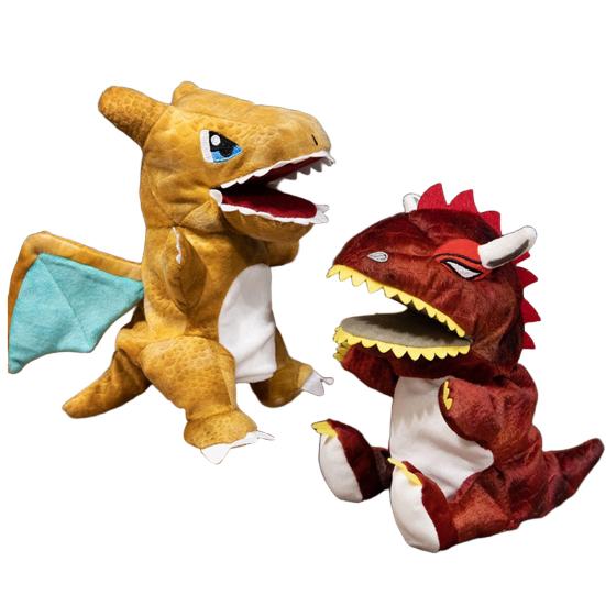 Interactive Dinosaur Hand Puppet Interactive Moving Mouth Plush Toy Educational Storytelling Prop for Kids