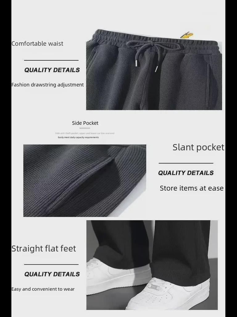 Pánské velké trendy sportovní kalhoty se stahovací šňůrkou - 2024 ležérní volný střih
