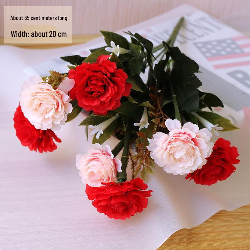 Silk Rose Flower Bouquet: Artificial Flowers for Dining, Bedroom, Living Room Decor and Creative Ornament Figurines.