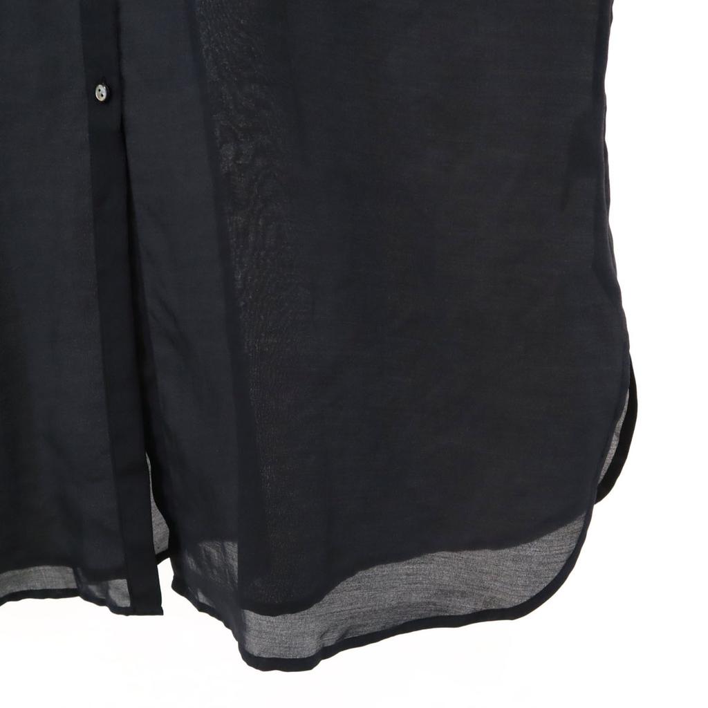 Unused LOVELESS Long Sleeve Sheer Long Shirt 38 Dark Blue See Through Women Used