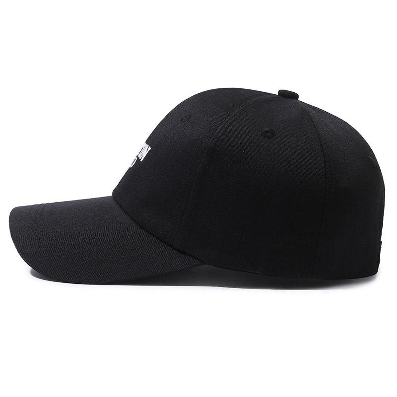 Baseball cap men's fashion cap letter embroidered visor simple versatile face small solid color hat women