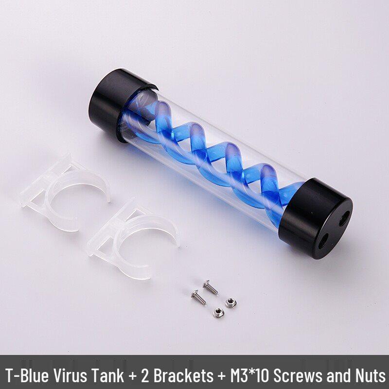 RGB Cylindrical High-Transparency Acrylic Water Tank with High-Temperature Resistance for Computer Modification