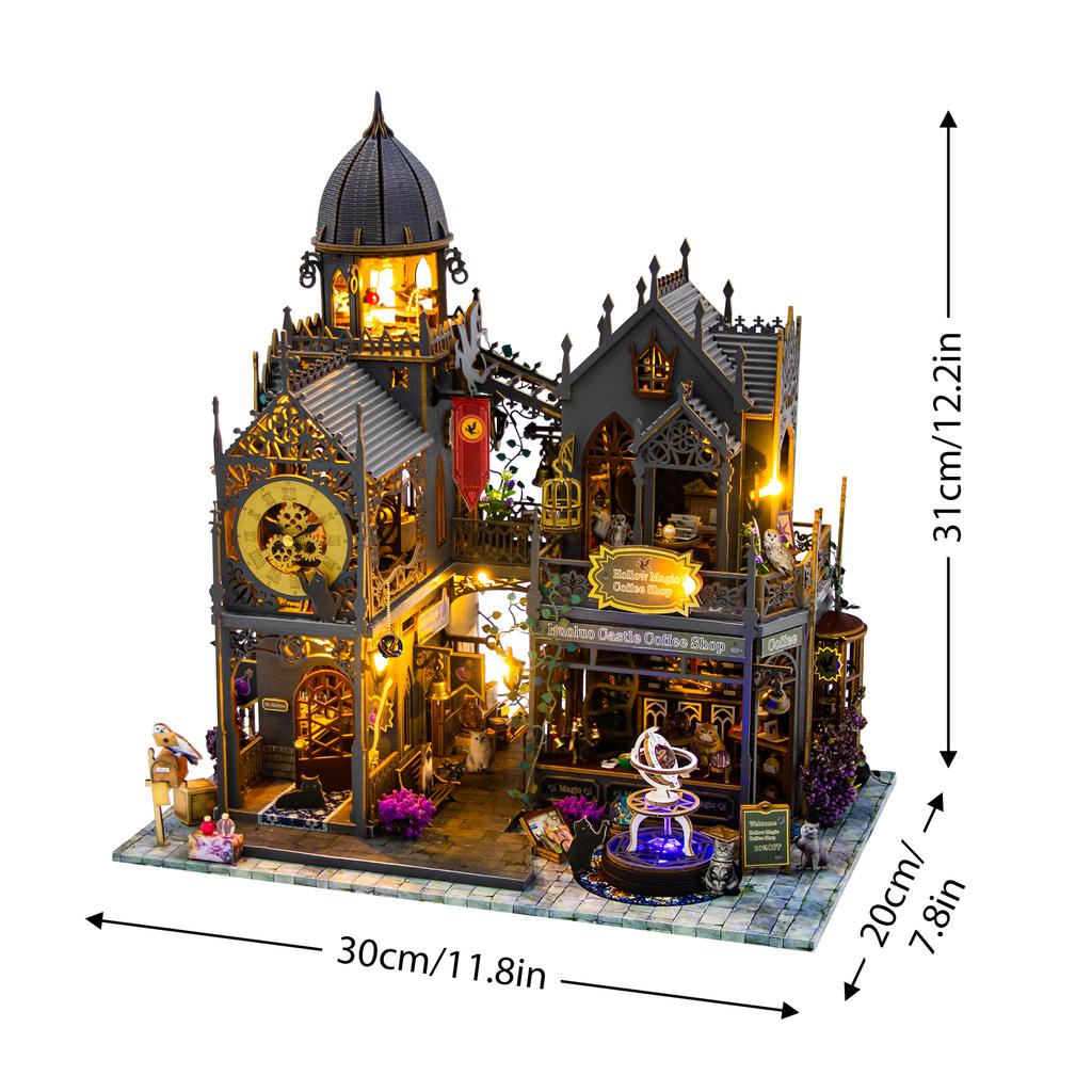 Diy Wooden Doll Houses Miniature Assembly Model Building 3D Puzzle Room Bedroom Kit Dollhouse With Furniture For Christmas Gifts