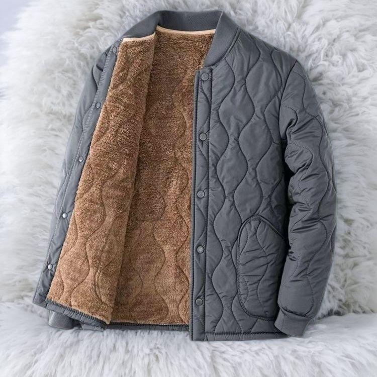 Men's Lambswool Cotton Jacket Liner - Warm, Thickened, Close-Fitting for Autumn/Winter