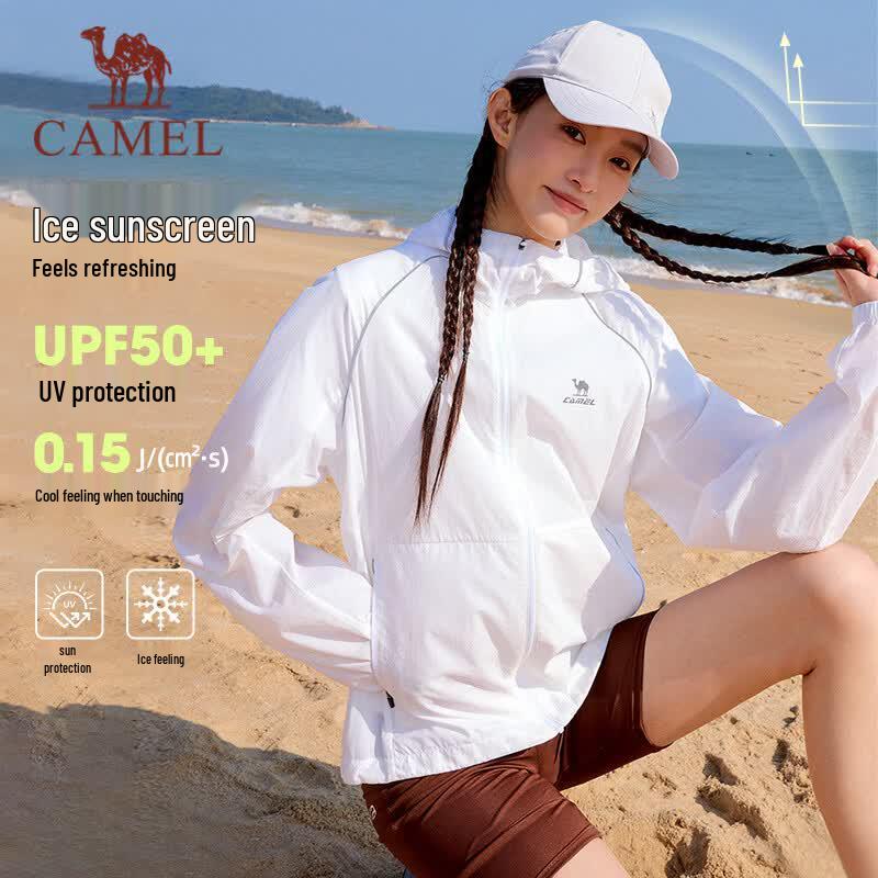 Camel Unisex Ice-feel Hooded Sun Protection Jacket C16BR2Q5045