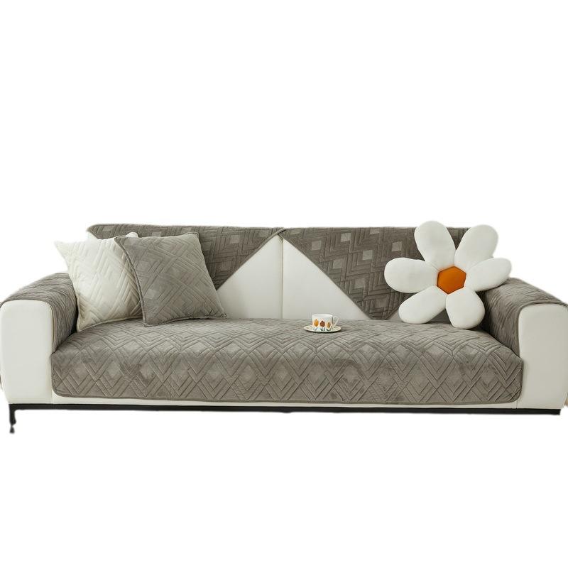 Nordic Simple Sofa Cushion Cushion Autumn and Winter Plush Modern Fashion Sofa Towel Cover Cloth Sofa Cover Slipcover