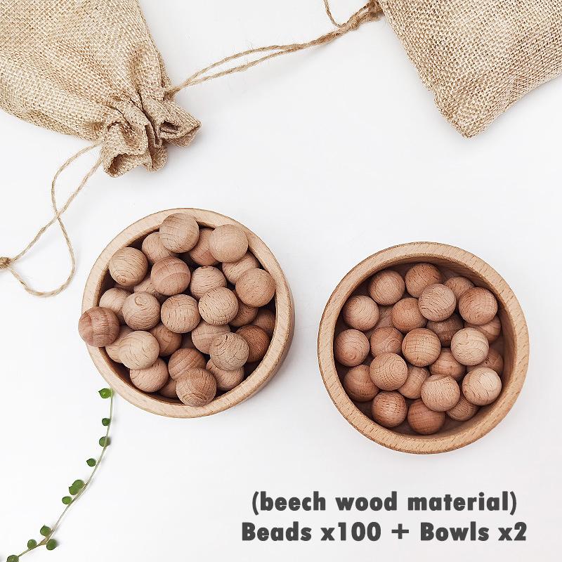 Wooden Montessori Materials Open Ended Learning Toys Number Sorter Tray Sensory Counting Tracing Board Math Beads Game For Kids