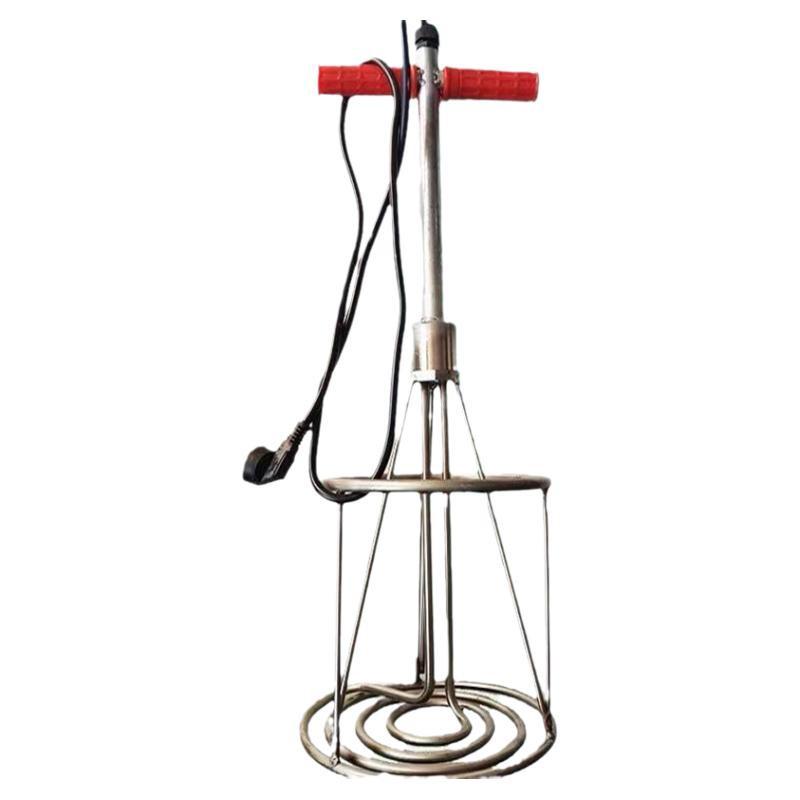 Heat-Resistant Asphalt Heater Rod with Thick Rubber Coating, Heightening Feature & Stainless Steel Red Handle