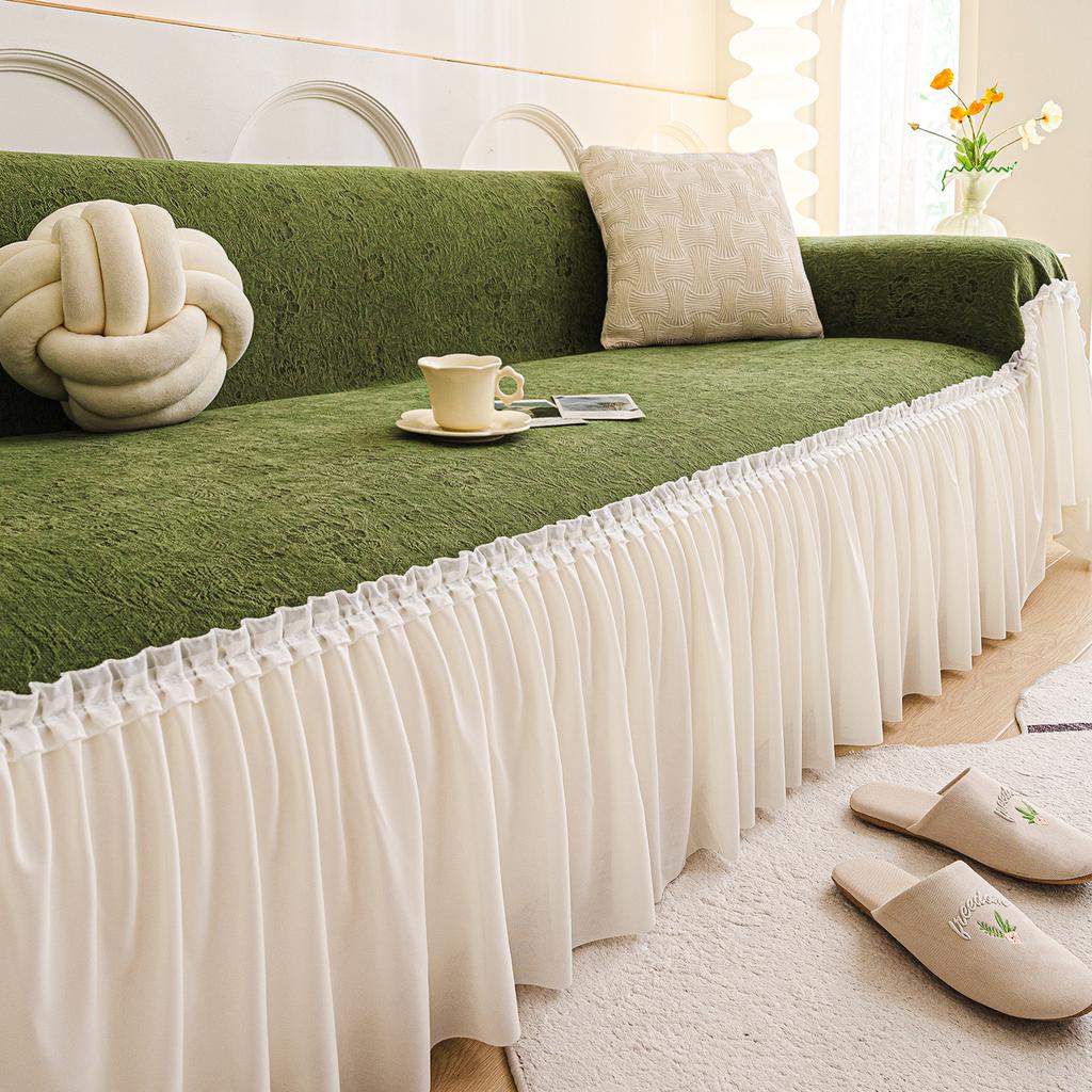 Velvet Sofa Cover With Elegant Texture, Tailored Couch Cover And Anti-Slip Sofa Slipcover For Home Décor
