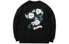 Li Ning Sweatshirts Women's Black Crew Neck Moderate Regular AWDR232-2