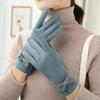 Women's Autumn/Winter Korean Style Velvet Touchscreen Gloves - Cute & Warm for Cycling/Driving