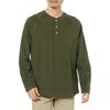 Amazon Essentials Men's Regular-Fit Long-Sleeve Henley Shirt Heather Olive XL