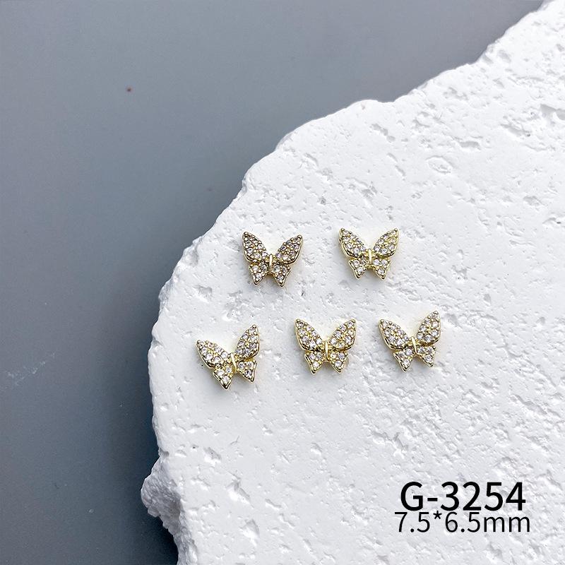 Lux Zircon Bowknot Nail Art Jewelry - Sparkling French Niche Design