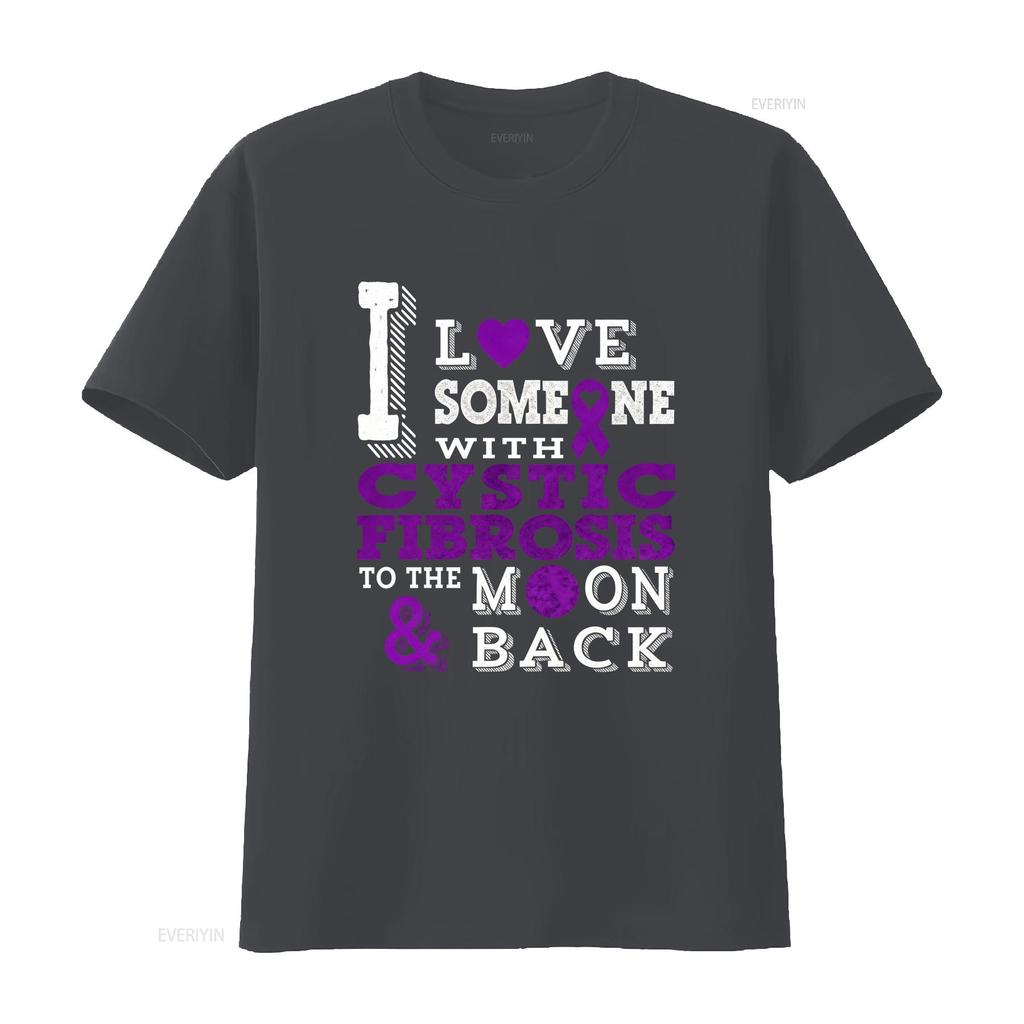 Cystic Fibrosis Awareness I Love Someone With To The T Shirt Vintage Washed Soft Homme Casual Designer Clothes Fashion