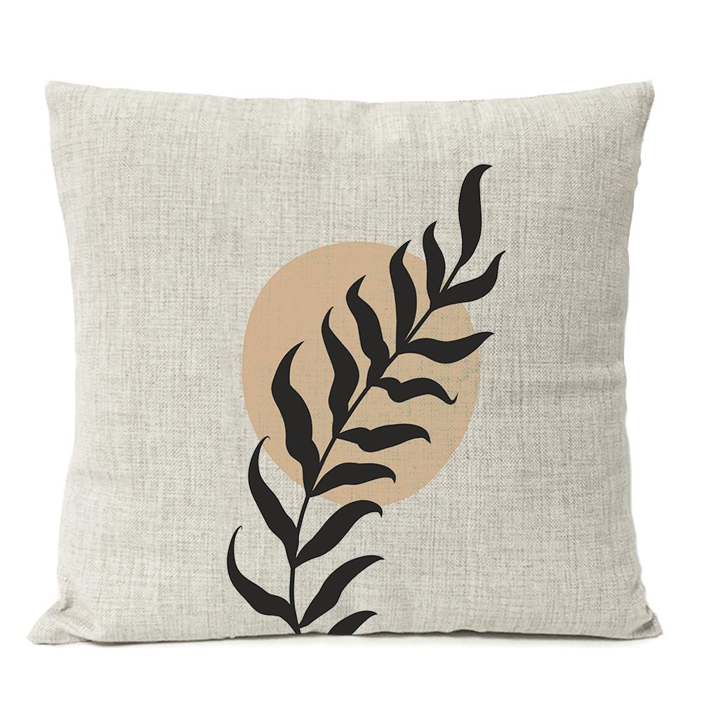 Nordic Home Decor Boho Geometric Pillow Cover Leaf Monstera Rainbow Sun Throw Pillow Case Art Simple Decorative Sofa Cushion