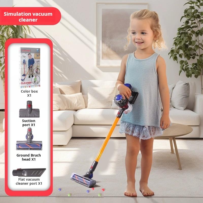 Kids Electric Vacuum Cleaner Simulation Charging Housework Dust Catcher Plaything Kids Learning Educational Role Playing Game Toys