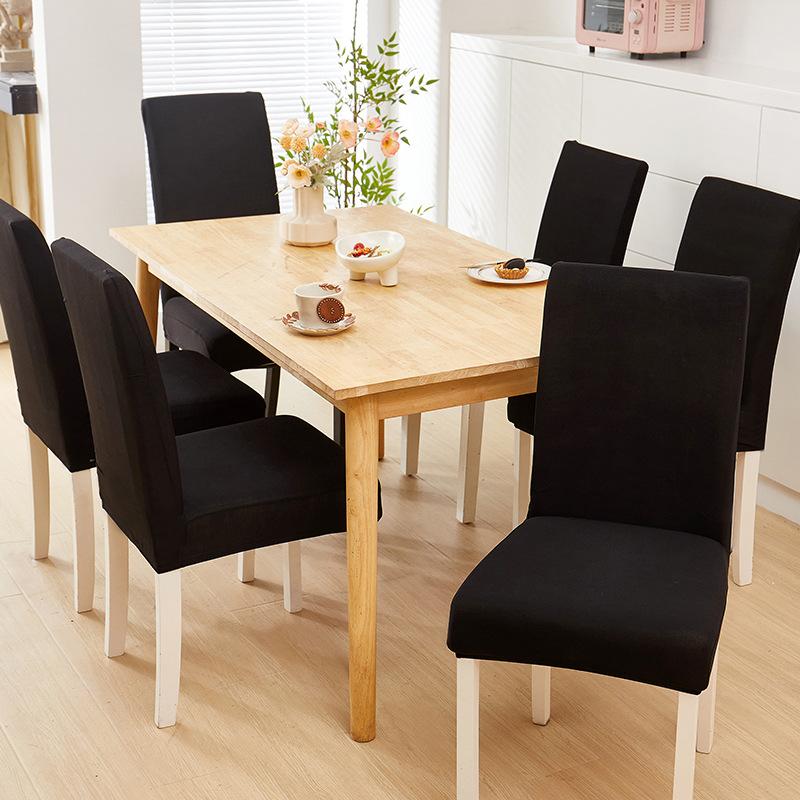 Elastischer Stuhlbezug Einteilig Schmutzabweisender Hockerbezug Hotel Zuhause Esszimmerstuhlbezug Stuhlbezug Milchseide Einfarbig