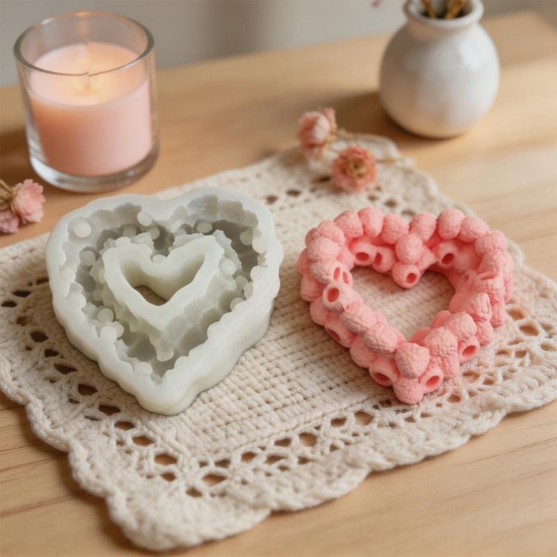 Creative Heart Shape Raspberry Cake Molds Durable Silicone Safe Silicone Dessert MoldFor Professional Bakers