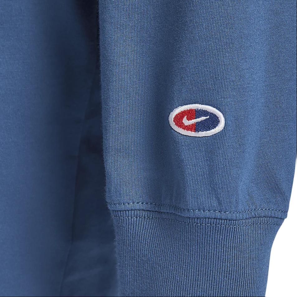 Nike Sportswear Essentials Series Digital Letter Print Logo Long Sleeve Sweatshirt Women sweatshirt Garden-Blue HQ1574-421