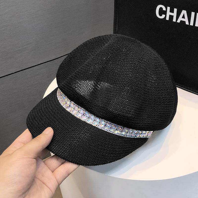 Hollow octagonal hat children's summer thin breathable styling painter hat versatile face ducktongue newsboy hat