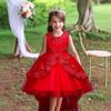 Girls' formal dresses, children's princess dresses with trains, beaded dresses for girls, and outfits for young presenters on the catwalk