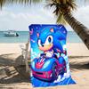 Beach Towel with Sonic the Hedgehog Pattern - Soft,absorbent,machine Washable Lightweight&Modern,swimming,Travel Essentials