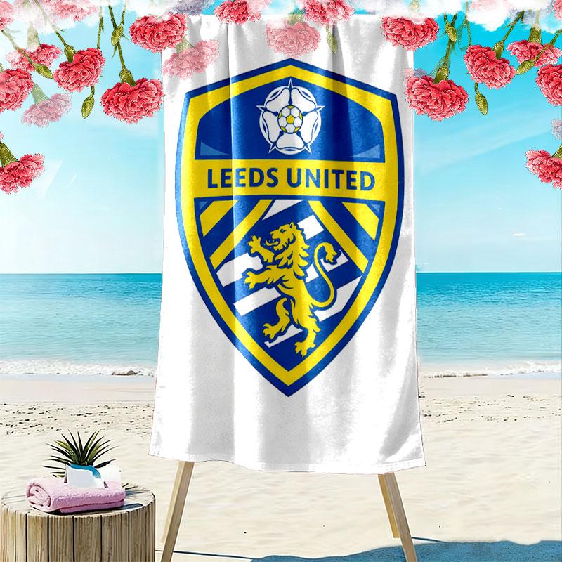 Leeds United A.F.C. logo Plážová osuška, Velká měkká rychleschnoucí osuška pro pláž, kempování, plavání