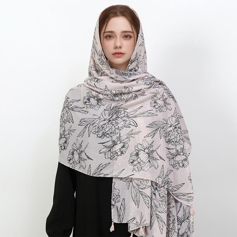 Fashionable Cotton Scarf For WomenBeach ShawlHeadscarf Cashmere Round Cover ScarfLuxury Brand Autumn And Winter Scarf