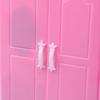 1/12 1/6 Miniaturní růžový plastový šatník domeček pro panenky pro doplňky domečku pro panenky