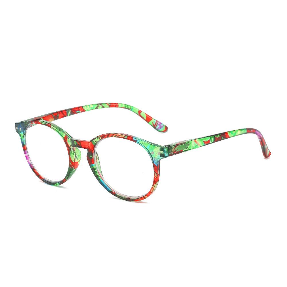 

Fashion Reading Glasses for Women Anti Blue Light Presbyopia Eyewear Unisex High-definition Transparent Flower Frame Eyeglasses 1.5