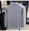 Men's Autumn/Winter Fleece-Lined Two-Piece Look Sweater with Business Shirt Collar