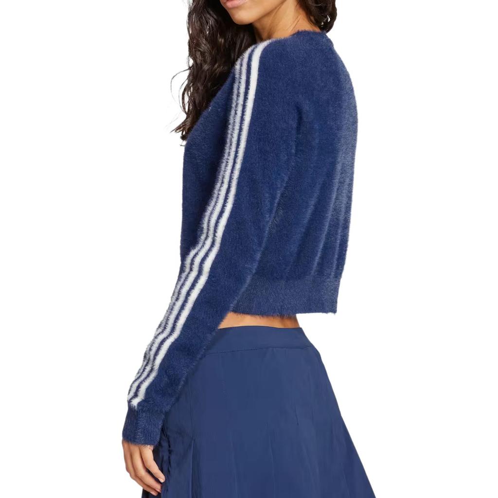 Adidas Πρωτότυπες Πλεκτές Ζακέτες Μοντέρνο Ριγέ Πλεκτό Πουλόβερ Γυναικείες Ζακέτες JW3644