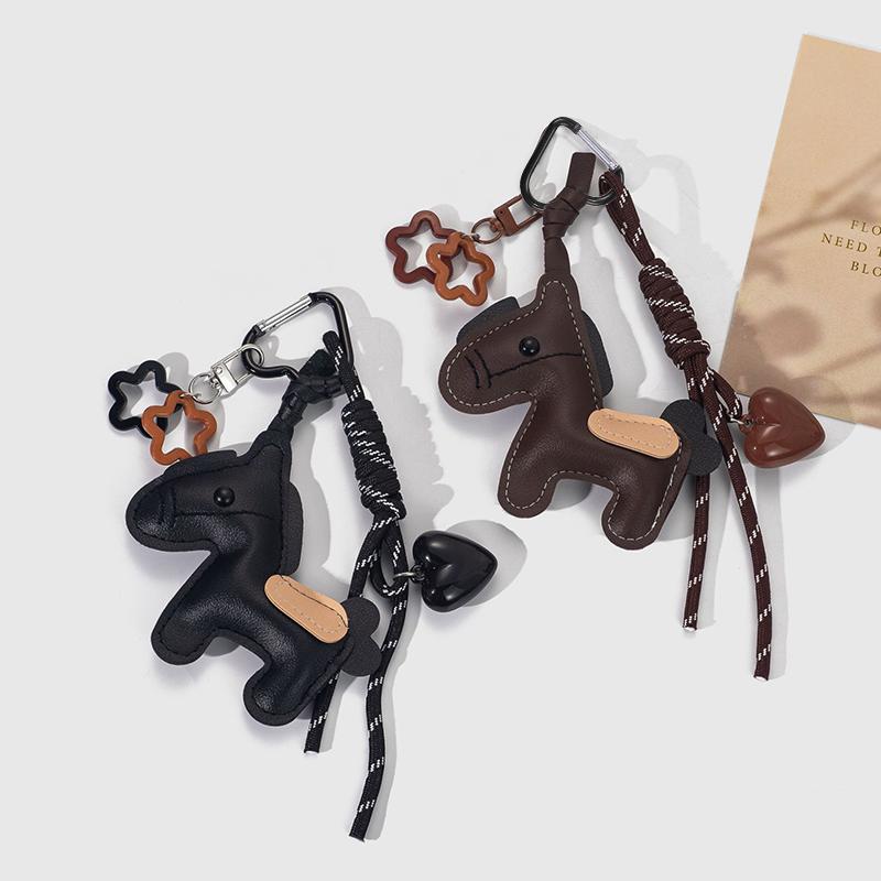 Yogodlns Horse Handmade Nylon Woven Rope Bag Pendant Cute Candy Color Fashion Backpack Handbag Hanging Bags Accessories