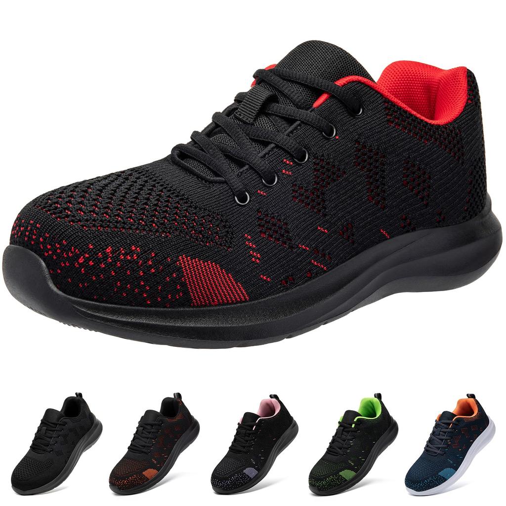 SOARHOPE Work Shoes for Men and Safety Shoes with Nail Toe Construction Site Work Abrasion Resin Toe Breathable Women, Stylish, Slip-Resistant