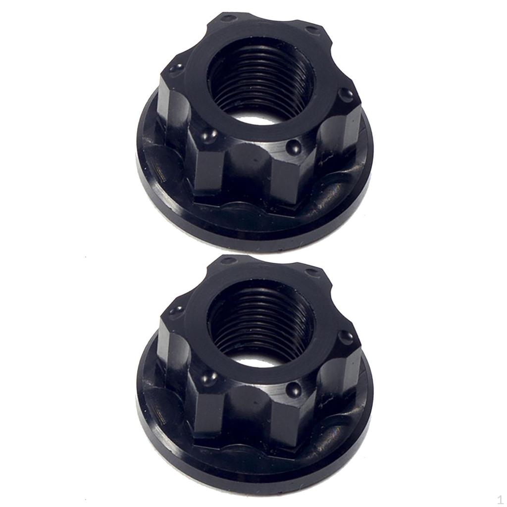 2 Pieces Bike Wheel Hub Axle Nuts Bicycle Rear M10 Nut, Rope Nut