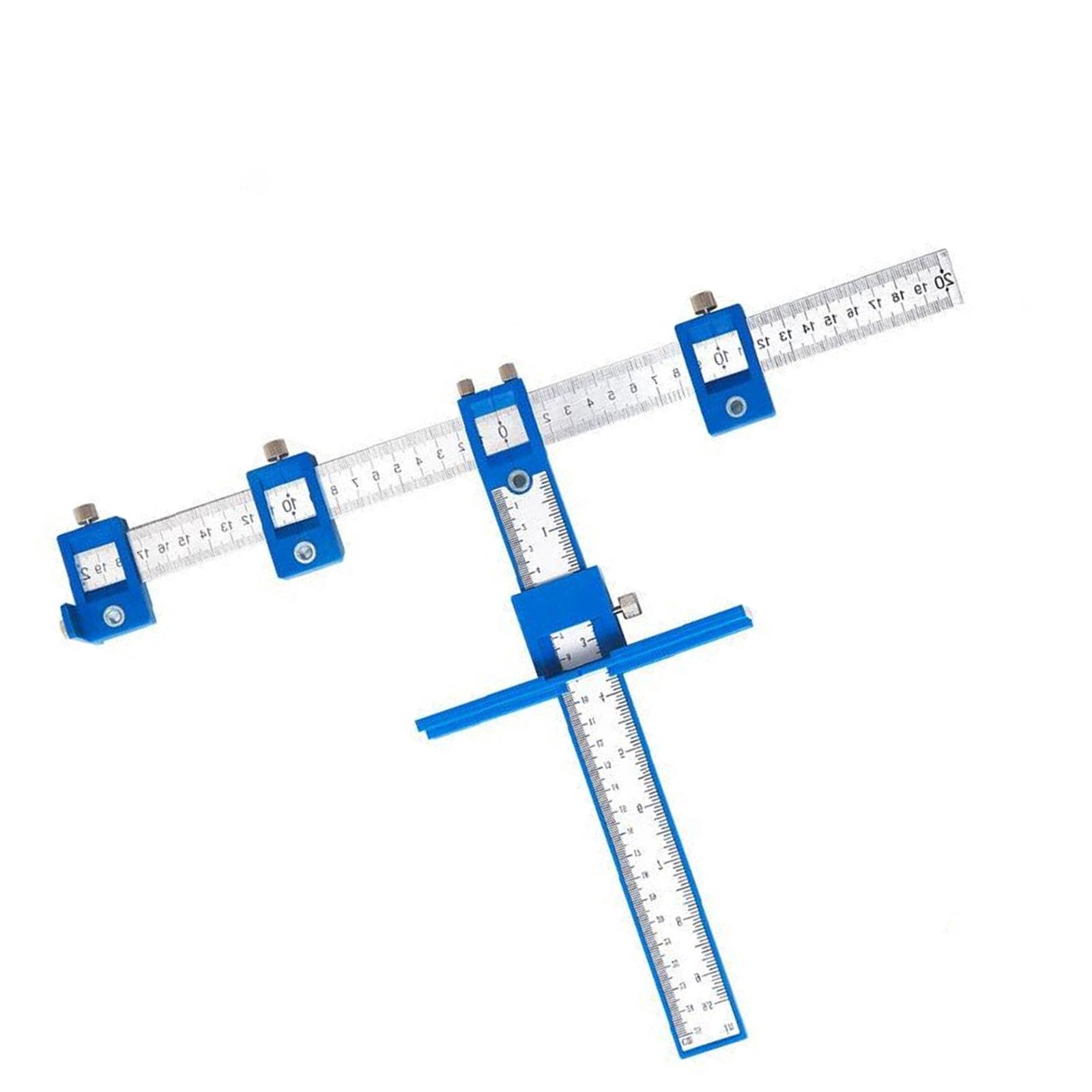 

Punch Locator Drill Guide Kit Cabinet Hardware Locator Woodworking Tool Ruler Assistant Installation Tool different surface#1