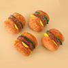 F26C Dog Squeak Toy for Pet Dogs Biteable Plush Toy Dog Chewing Toy Squeeze Hamburger Bone Toy Biting Resistant Cats Soft Toy