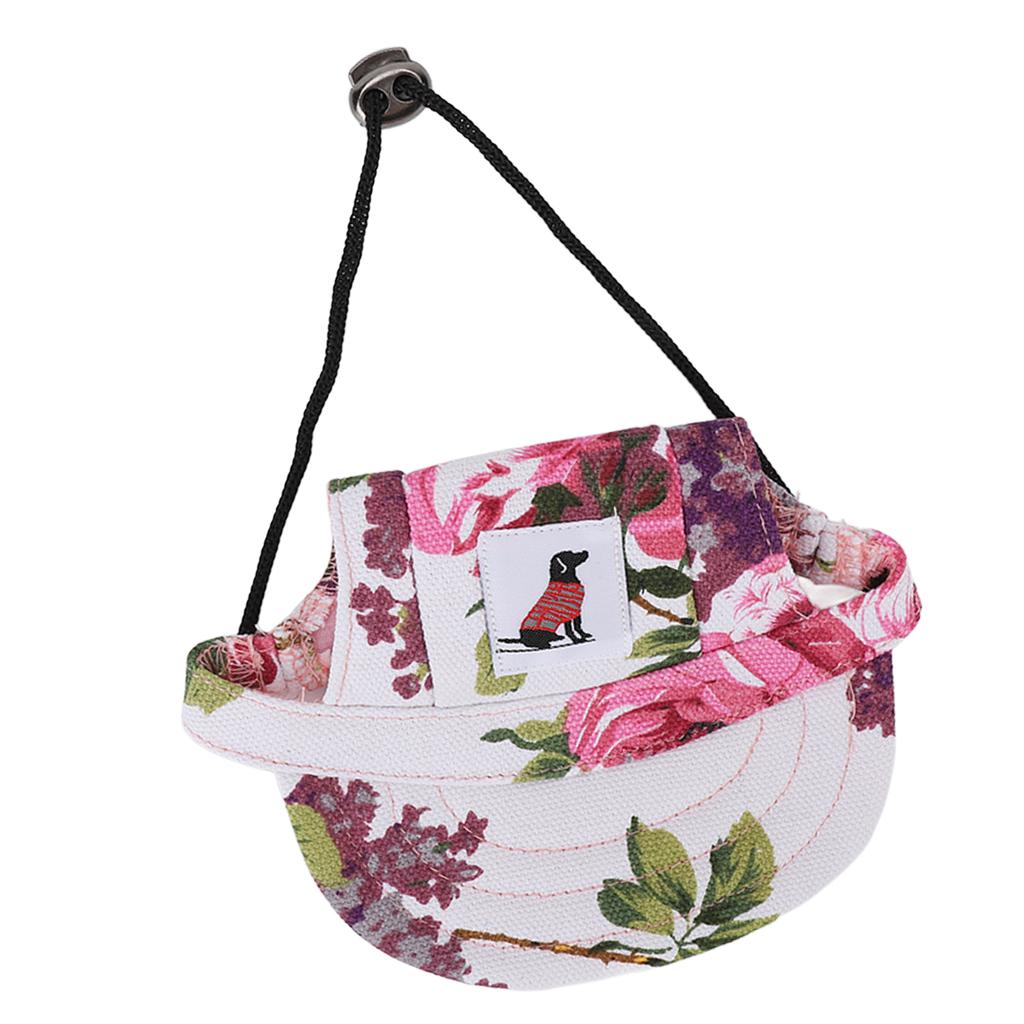 Pet Baseball Hat Adjustable Summer Stylish Dog Outdoor Sunbonnet with 2 Ear Holes for Outdoor Camping Travel