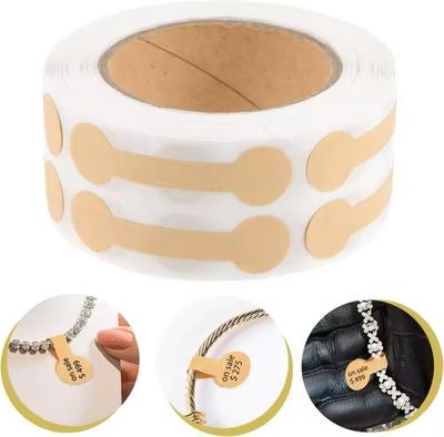 500pcs Jewelry Price Tags Roll Self Adhesive Stickers Labels For Necklace Earring Ring Identify Display Small Business Packaging
