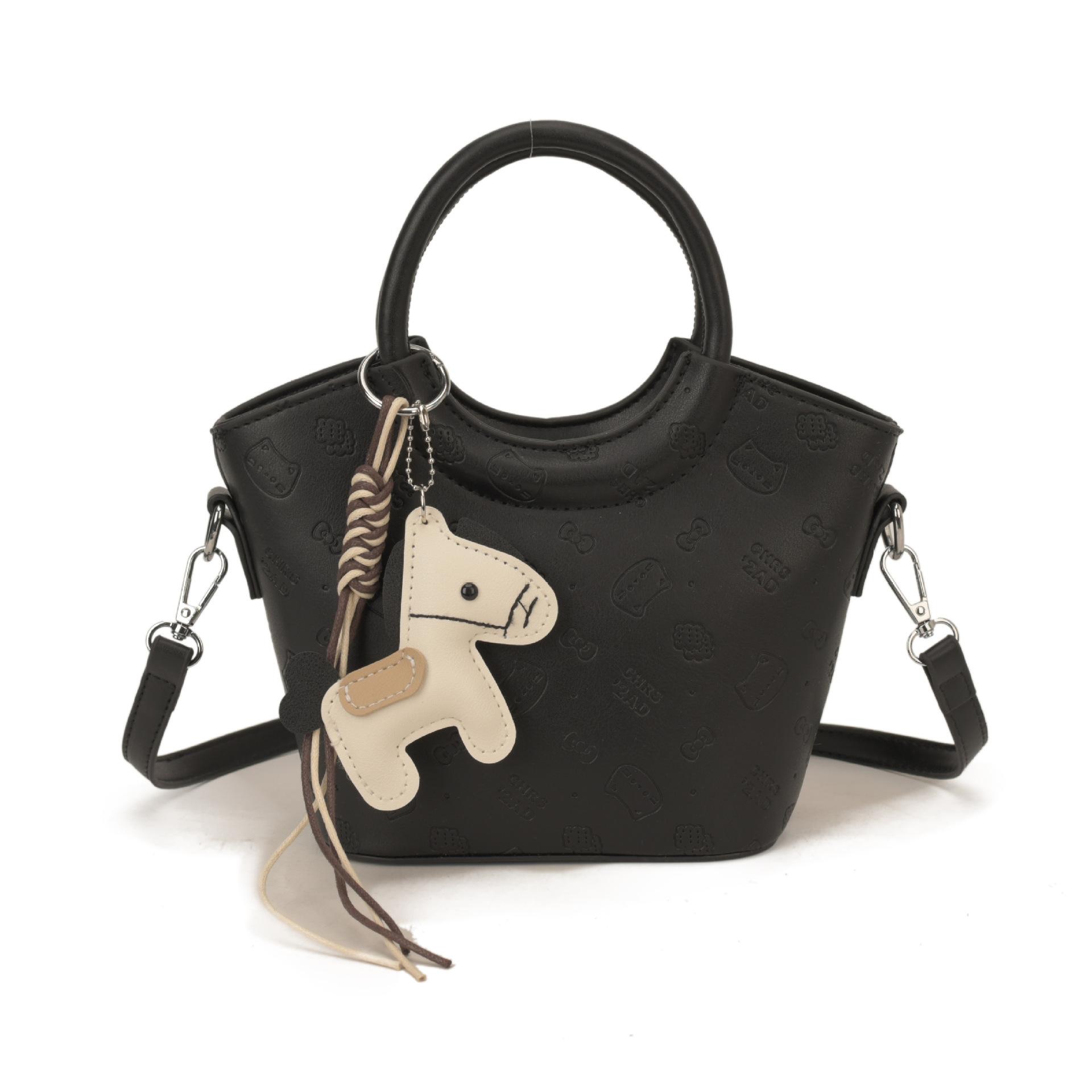 

Impressed Matte Texture Women s Bag Simple Solid Color Bucket Light Luxury Single-shoulder Cross-slung Handbag 24x8.5x17