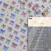 5D Cute Rabbit Love Peach Blossom Flower Yellow Nail Art Stickers Bowknot DIY Self Adhesive Rhinestone Manicure Decals