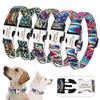 Hundehalsband mit individueller Gravur, personalisiertes Hundehalsband aus Nylon mit Hundemarke, bedrucktes Namensschild für Welpen und Katzen, ID-Halsbänder für kleine und große Hunde